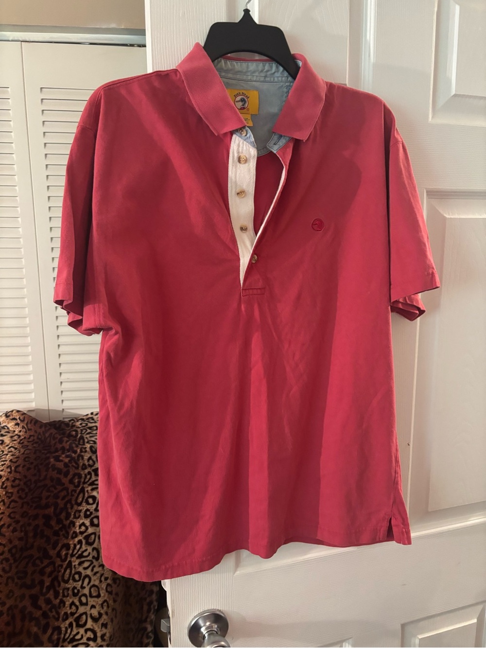 Men's Red Polo Shirt - Classic Short Sleeve - Picture 3 of 5